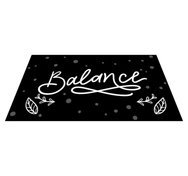 Balansontwerp vinyl tapijt zinnen en teksten - TenStickers