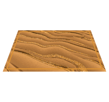 Gouden golfpatroon vinyl tapijt textuur - TenStickers