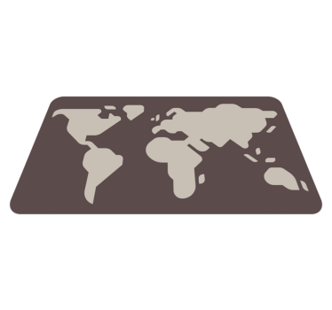 Beige en grijs motief vinyl tapijt wereldkaart - TenStickers