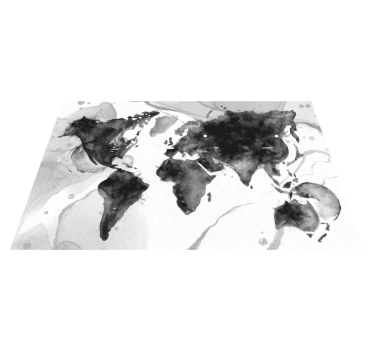 Abstracte kaartillustratie vinyl tapijt wereldkaart - TenStickers
