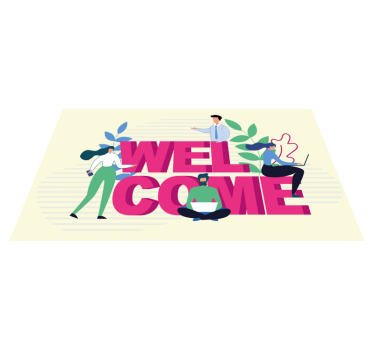 Professioneel welkom vinyl tapijt kantoor - TenStickers