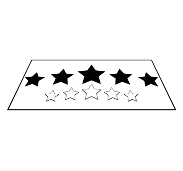 Wit en zwart motief vinyl tapijt sterren - TenStickers