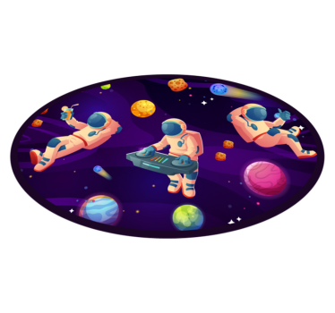 Ontwerp voor een astronautenfeest vinyl tapijt sterren - TenStickers