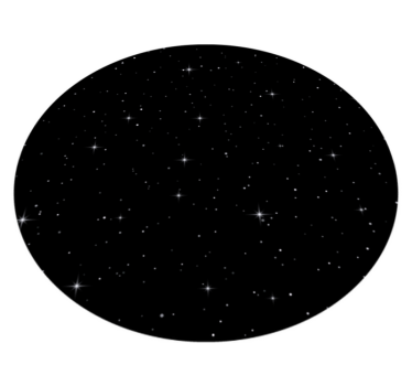 Sterrennachtzicht vinyl tapijt sterren - TenStickers