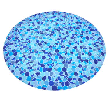 Mozaïek blauwe textuur marmeren vinyl tapijt - TenStickers