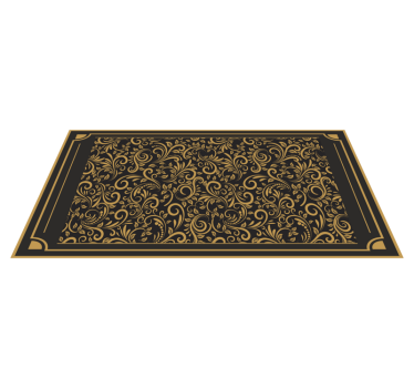 Gouden elegant blad vinyl tapijt hal - TenStickers