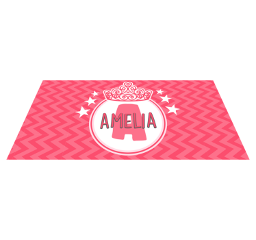 Prinses naam embleem vinyl tapijt meer kinderen - TenStickers