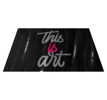 Dit is kunst vinyl tapijt zinnen en teksten - TenStickers
