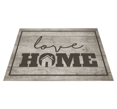 Houten liefdeshuis vinyl tapijt zinnen en teksten - TenStickers