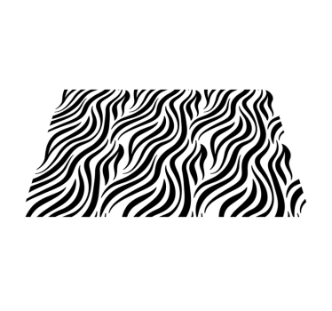 Golvende zwarte lijnen vinyl vloerkleed dierenprint - TenStickers