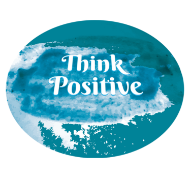 Denk nu positief vinyl tapijt zinnen en teksten - TenStickers