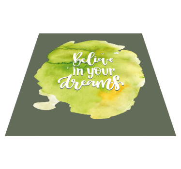 Vertrouwen in aspiraties vinyl tapijt zinnen en teksten - TenStickers