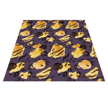 Aquarella tijgervlekken vinyl vloerkleed dierenprint - TenStickers