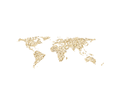 Gouden kaart omtrek vinyl tapijt wereldkaart - TenStickers