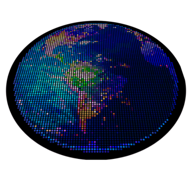 Disco aardebal vinyl tapijt wereldkaart - TenStickers