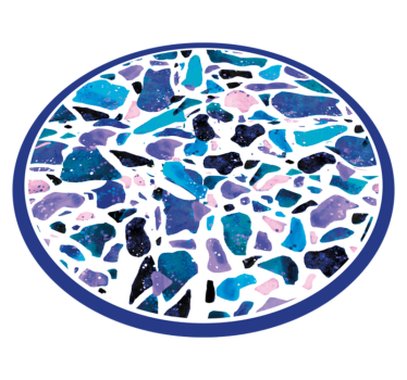 Kleurrijk stenen mozaïek marmeren vinyl tapijt - TenStickers