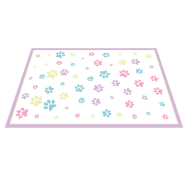 Pootafdruk esthetiek vinyl vloerkleed dierenprint - TenStickers