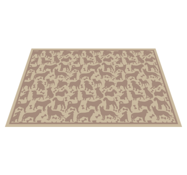 Patroon van hondensilhouetten vinyl vloerkleed dierenprint - TenStickers