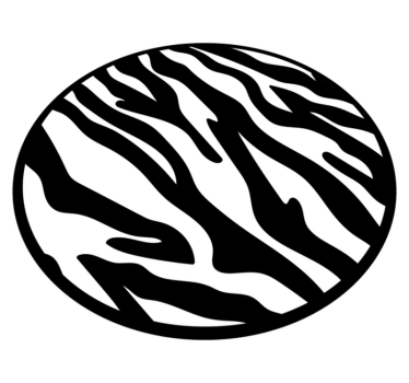 Vinyl vloerkleed dierenprint zebra strepen patroon - TenStickers