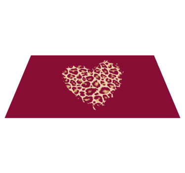 Hartmotief vinyl vloerkleed dierenprint - TenStickers