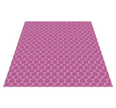 Vinyl vloerkleed dierenprint roze zeemeerminschaal - TenStickers