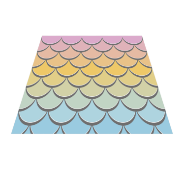 Vinyl vloerkleed dierenprint originele vis schubbenpatroon - TenStickers