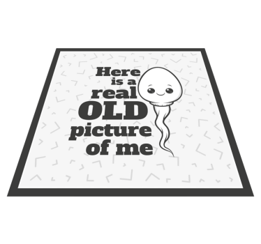 Sperma echte oude foto vinyl tapijt zinnen en teksten - TenStickers