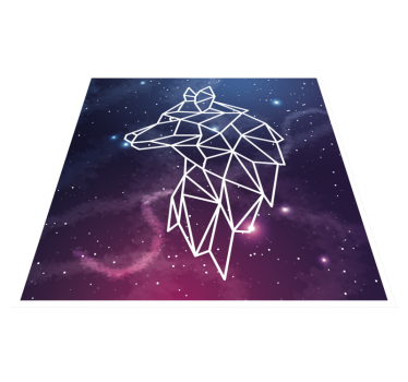 Geometrisch berensilhouet vinyl vloerkleed dierenprint - TenStickers