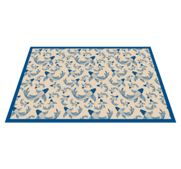 Vispatronen vinyl vloerkleed dierenprint - TenStickers