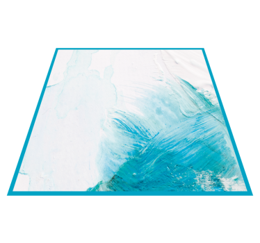 Aqua penseelstreken vinyl tapijt andere textuur - TenStickers