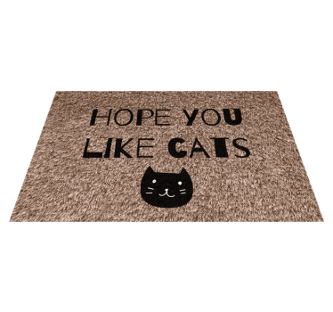 Vinyl tapijt zinnen en teksten hoop dat je van katten houdt - TenStickers