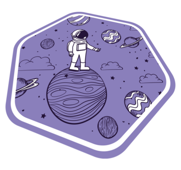 Kosmisch avontuurconcept vinyl tapijt sterren - TenStickers