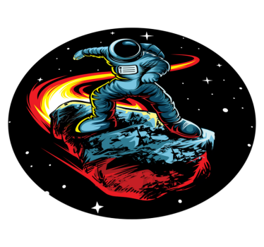 Kosmisch avontuur vinyl tapijt sterren - TenStickers