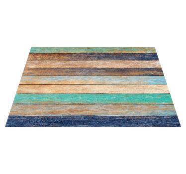 Meerkleurige houten planken vinyl tapijt houtstructuur - TenStickers