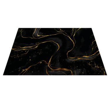 Gouden wervelingen marmeren vinyl tapijt - TenStickers
