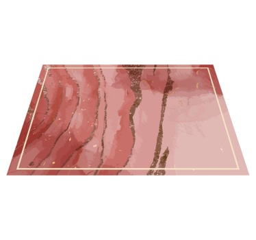 Elegante roze wervelingen marmeren vinyl tapijt - TenStickers