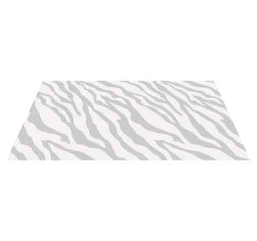 Grijze zebrastrepen vinyl vloerkleed dierenprint - TenStickers