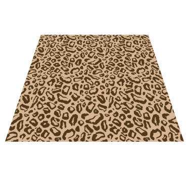 Bruine luipaardvlekkenprint vinyl vloerkleed dierenprint - TenStickers