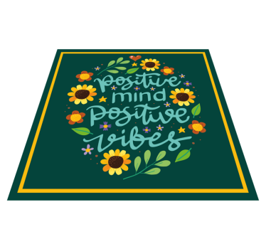 Positieve mentale vibes vinyl tapijt zinnen en teksten - TenStickers
