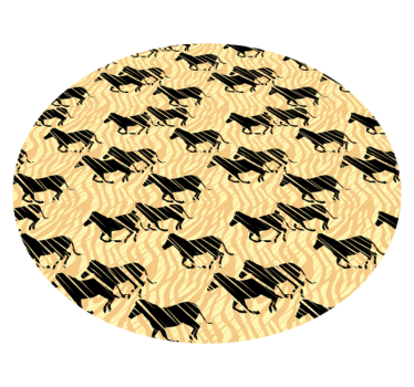 Stijlvol paardenpatroon vinyl vloerkleed dierenprint - TenStickers