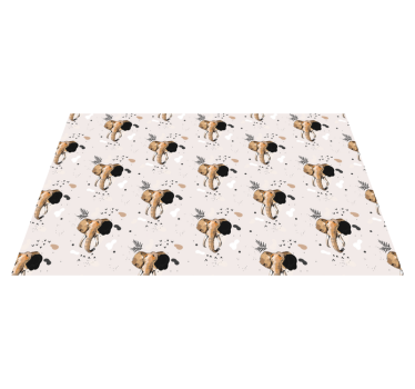 Olifant patroon spel vinyl vloerkleed dierenprint - TenStickers