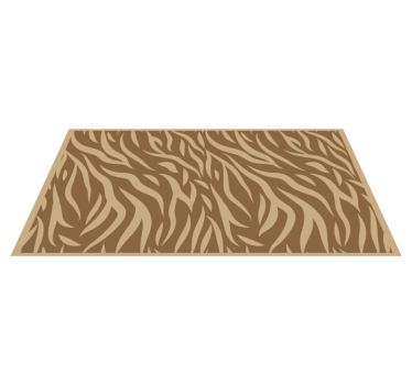 Bruine zebrapatronen vinyl vloerkleed dierenprint - TenStickers