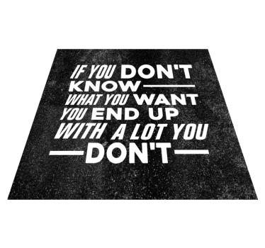 Weet wat je vinyl tapijt zinnen en teksten - TenStickers