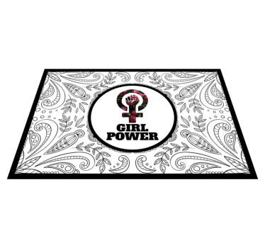 Girl power-verklaring vinyl tapijt zinnen en teksten - TenStickers