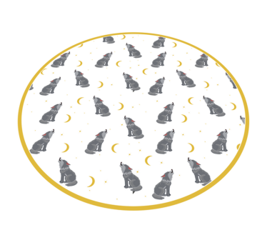 Wolf maan patroon vinyl vloerkleed dierenprint - TenStickers