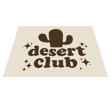 Woestijnclub thema vinyl tapijt zinnen en teksten - TenStickers