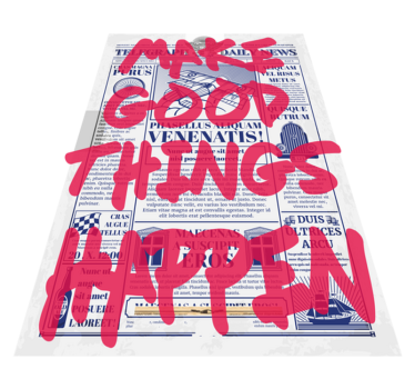 Goede dingen maken vinyl tapijt zinnen en teksten - TenStickers