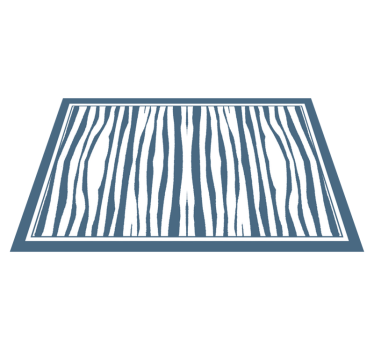 Blauwe zebrastrepen vinyl vloerkleed dierenprint - TenStickers