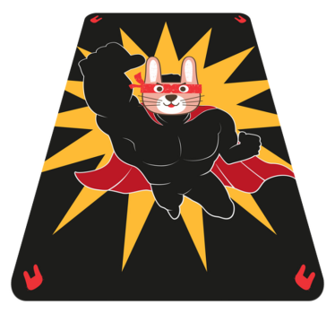 Superheld konijnenavontuur vinyl tapijt kind - TenStickers