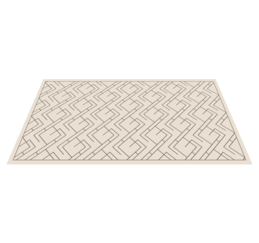 Geometrisch labyrintontwerp vinyl tapijt geometrisch - TenStickers